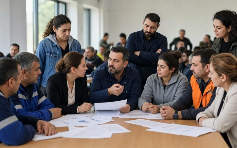 Farklı işkollarından çalışanların sendikal verileri değerlendirdiği toplantı