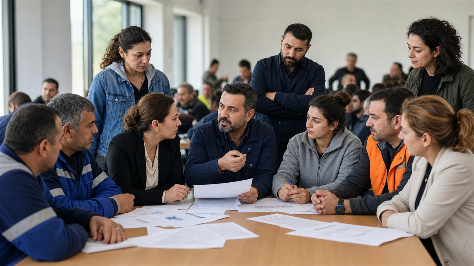 Farklı işkollarından çalışanların sendikal verileri değerlendirdiği toplantı